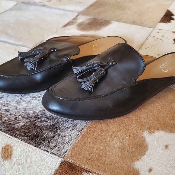 Franco Sarto Shoes - Franco Sarto Black Tasseled Mules Size 8